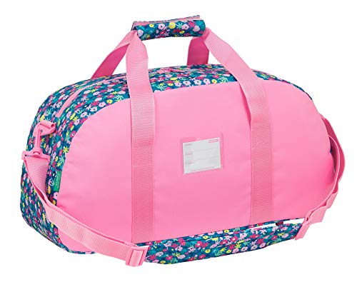 Safta Bolsa de Deporte de Benetton Blooming, 500x260x200mm, rosa/multicolor, M (M611)