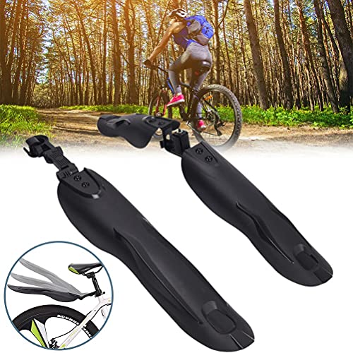 Sahoga Guardabarros de bicicleta, guardabarros para bicicleta, guardabarros delantero y trasero para bicicletas de montaña de 24 a 28 pulgadas