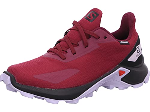 Salomon Alphacross Blast Climasalomon Waterproof (impermeable) unisex-niños Zapatos de trail running, Violeta (Plum Caspia/Black/Purple Heather), 37 EU