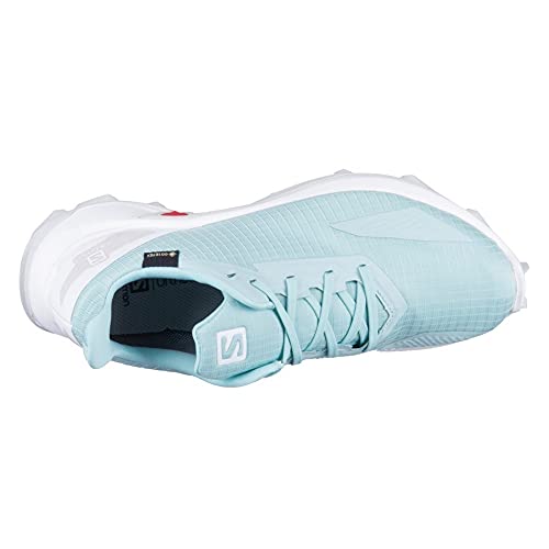 Salomon Alphacross Blast Gore-Tex (impermeable) Mujer Zapatos de trail running, Azul (Pastel Turquoise/White/Lunar Rock), 43 ⅓ EU