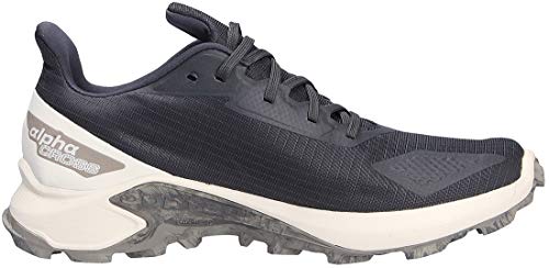 Salomon Alphacross Blast GTX, Zapatillas De Trail Running Impermeables Hombre, Color: Gris (Ebony/Vanilla Ice/Vintage Kaki), 43 1/3 EU