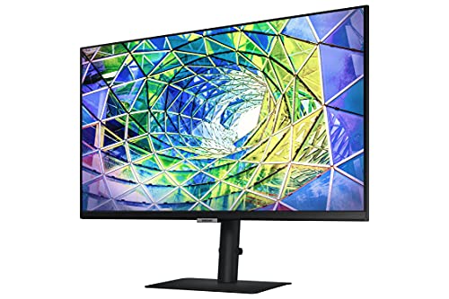 Samsung LS27A800UJUXEN - Monitor Profesional de 27" 4K UHD (3,840 x 2,160, Panel IPS), HDR10, 5ms, Flicker Free, Ajustable en Altura, inclinación, Giro y pivote, HDR10 & USB C, Plano