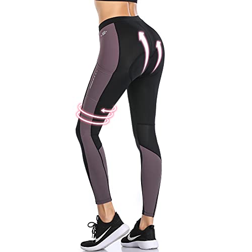 Santic Pantalon Ciclismo Mujer Culotte 3/4 Bicicleta Largo Badana Acolchado Las Medias Transpirables Antideslizante M