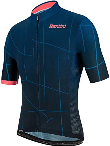 Santini Maillot de Hombre Tono Puro Short Sleve Jersey