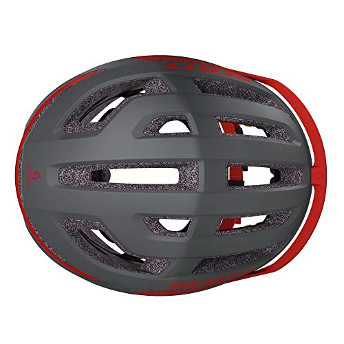 SCOTT 275195 - Casco de Bicicleta Unisex para Adultos, Gris Oscuro/re, Talla S