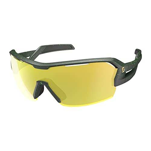 Scott Spur - Gafas de cambio para bicicleta, color negro, amarillo y cromado