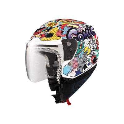 SHIRO - 001175-0001-L/449 : SHIRO - 001175-0001-L/449 : Casco Jet Abierto SH-20 Comic II Color Blanco Talla L