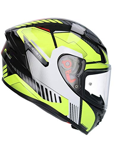 Shiro CASCO INTEGRAL MODELO SH-870 TYPHOON HOMOLOGADO CASCO PARA ADULTO COLOR AMARILLO XXL