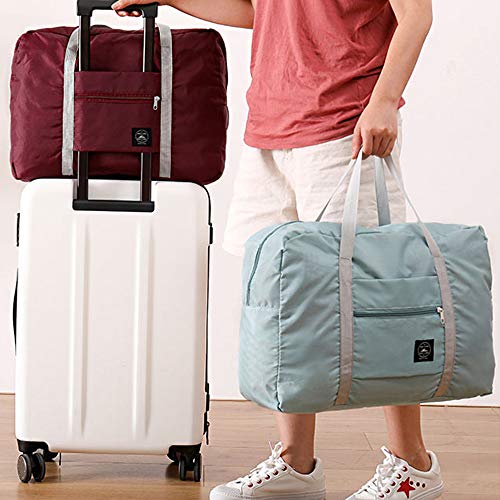 SITAKE 2 Piezas Bolsa de Viaje Plegable, Bolsas Mano Ligeras E Impermeables, Adecuadas para Pasar La Noche, Vacaciones, Compras, Fines De Semana, Excursiones, Gimnasio