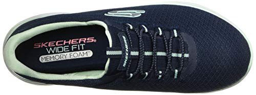 Skechers Summits, Zapatillas Mujer, Azul (Navy/Aqua), 38 EU