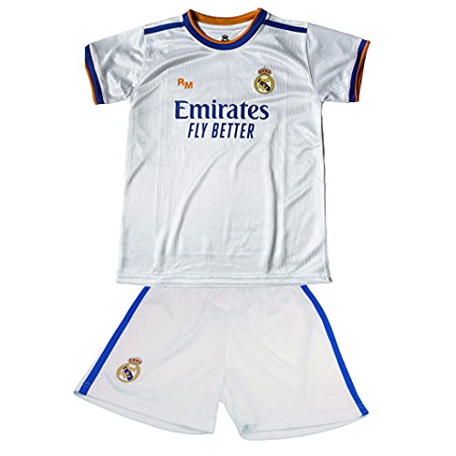 Smarty Shirt2 Kit - Personalizable - Infantil Camiseta y Pantalón Real Madrid - Replica Oficial - Primera, Segunda y Tercera Equipación - Temporada 2021/2022