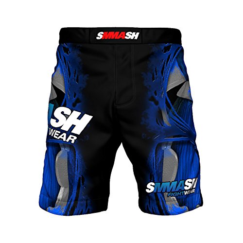 SMMASH Machine Deporte Profesionalmente Pantalones Cortos MMA para Hombre, Shorts MMA, BJJ, Grappling, Krav Maga, Material Transpirable y Antibacteriano, (S)