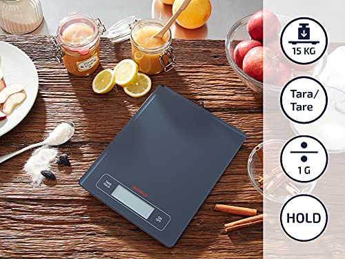 Soehnle Báscula de cocina Page Profi, balanza digital con función de tara y bloqueo, peso electrónico con capacidad de 15 kg y apagado automático