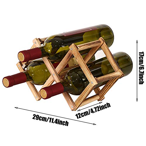 Soporte para Botellero de Madera Plegable, Organizador de Almacenamiento de Vino, Almacenamiento de Botelleros, para Exhibición de Vinos, Cocina Casera, Barra de Bar , Cerveza