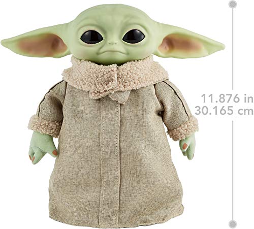 Star Wars Peluche de Baby Yoda de El Mandaloriano - Sonidos y Movimientos - Blando con Base Robusta - 28 cm - Regalo para Adultos y Niños de 3+ Años