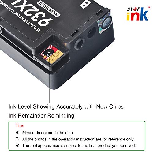 Starink - Cartuchos de tinta compatibles con HP 932XL 933XL 932 933 XL para impresoras HP Officejet 6100 6600 6700 7110 7612 7610 (negro, cian, magenta y amarillo)