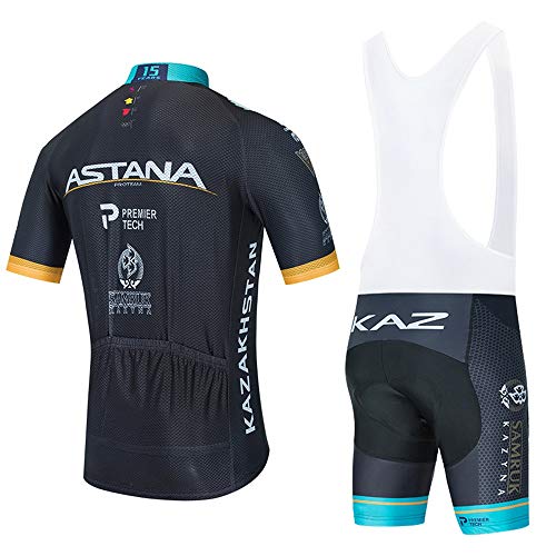 STEPANZU Ciclismo Maillot Hombre Manga Corta + Pantalones Cortos Culote Conjunto de Ropa Ciclismo Transpirable para Deporte al Aire Libre Bicicleta Montaña