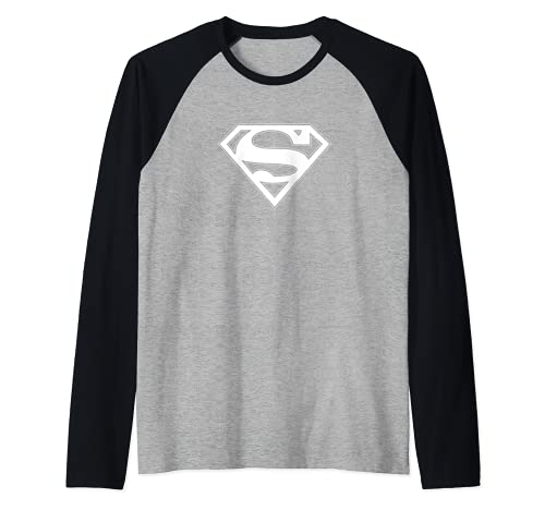 Superman Orange & White Shield Camiseta Manga Raglan