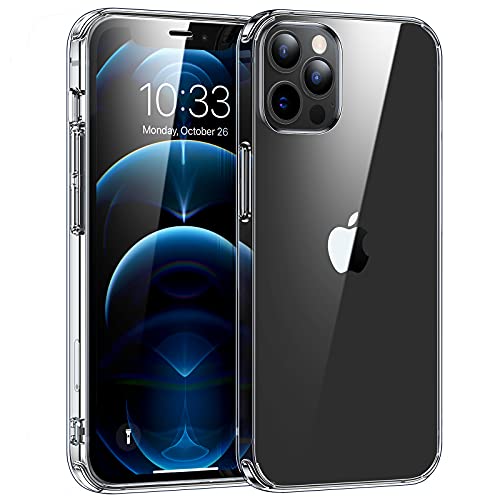 Syncwire Funda Transparente para iPhone 12 Pro MAX 6,7” [Antichoques y Antiamarilleo y Antiarañazos] Carcasa Protectora Antigolpes con Parachoques de TPU y Parte Trasera de plástico Duro