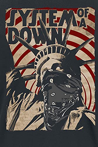 System of a Down Liberty Bandit Hombre Camiseta Negro M, 100% algodón, Regular