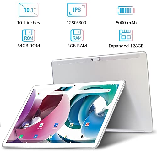 Tablet 10 Pulgadas Android 10.0，4GB RAM 64GB ROM， Certificación Google GMS，Dual SIM/WiFi/GPS/OTG/Type-C/Bluetooth-Gris