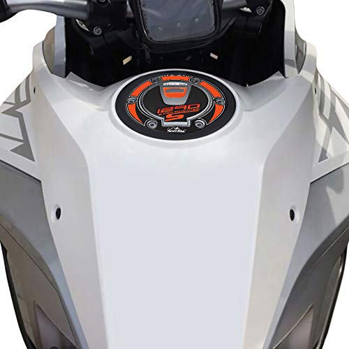 Tapón Depósito Compatible con KTM 1290 Super Adventure 2018 - Adhesivo Moto 3D Ultra Resistente - Adhesivos para Moto - Colores: Blanco - Negro - 02