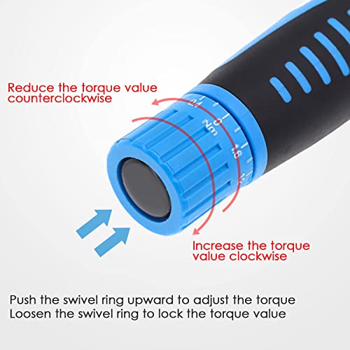 TELAM 2-24 NM Llaves Dinamomé Tricas De Juego, 1/4 De Pulgada Juego De Ciclismo con Enchufe De Clic De ，para Bicicletas Y Motocicletas, con Barra De ExtensióN Y Caja De Almacenamiento Protectora