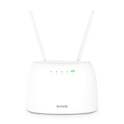 Tenda 4G07 AC1200 Dual Band 4G Mobile Wi-Fi Router, Ranura SIM desbloqueada, no Requiere configuración, 2 Puertos Gigabit, Antenas Wi-Fi extraíbles