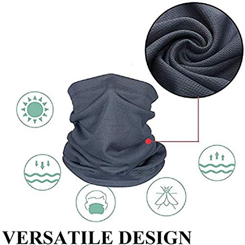 TERSE 4 Pack Polaina de Cuello Pañuelos Cabeza Multifunción Máscara Pasamontañas Bandana Transpirable de Protector Solar para Hombre o Mujer