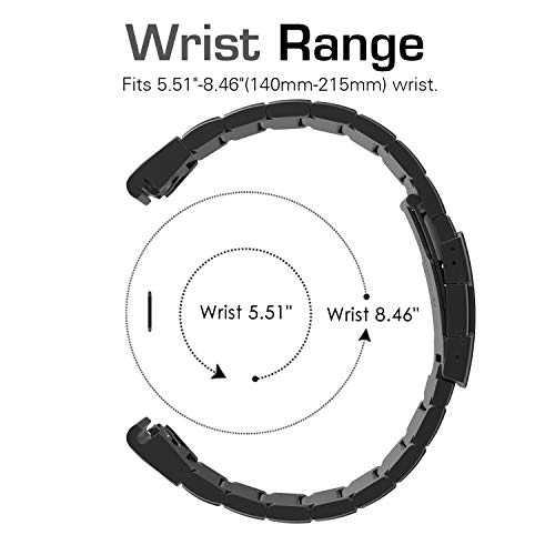 TiMOVO Correa Compatible con Garmin Fenix 3/Fenix 3 HR/Fenix 5X/Fenix 5X Plus/Fenix 6X/Fenix 6X Pro, Banda de Reloj de Liberación Rápida de Acero Inoxidable Premium con Cierre de Tres Pliegues, Negro