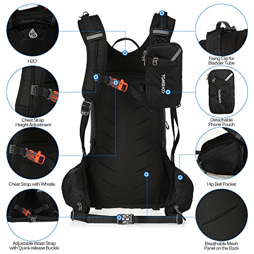 TOM SHOO Mochila Ciclismo 20L/30L Impermeable para Excursionismo Ciclismo Alpinismo Senderismo Camping al Aire Libre con Cubierta de Lluvia y del Casco