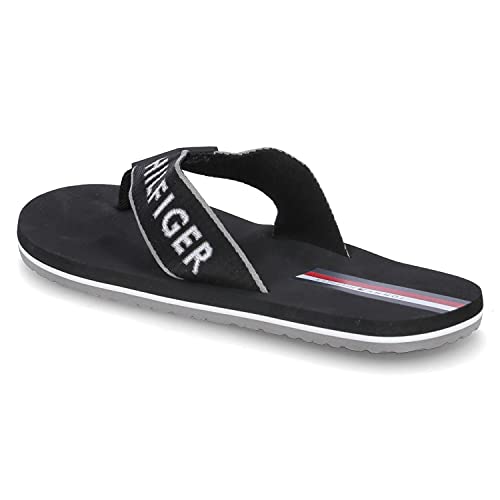 Tommy Hilfiger Simon 38D, Chanclas para Hombre, Negro (Black), 44 EU