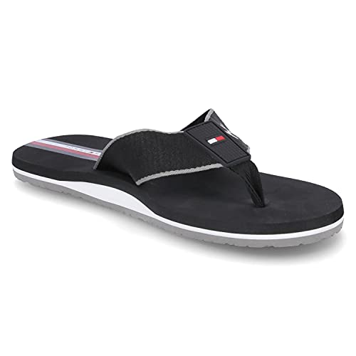 Tommy Hilfiger Simon 38D, Chanclas para Hombre, Negro (Black), 44 EU