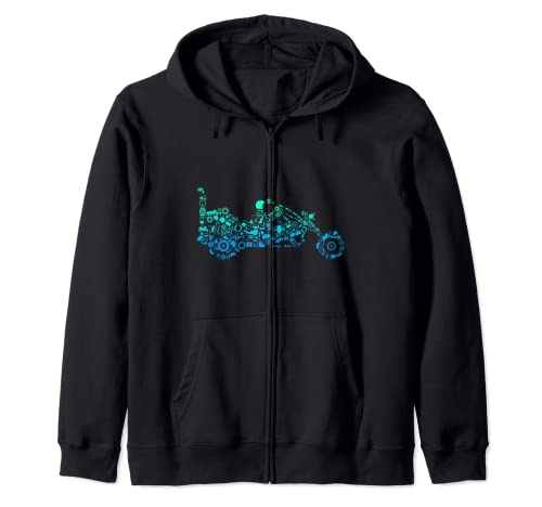 Trike Bike Calligram Triciclo Motor Rider Sudadera con Capucha