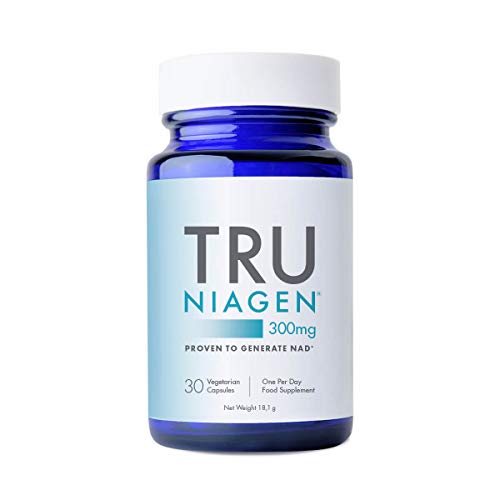 TRU NIAGEN Nicotinamide Riboside NAD + Suplemento para reducir el cansancio y la fatiga, fórmula patentada NR es más eficiente que NMN, 300 mg por porción 30 días (1 mes / 1 botella)