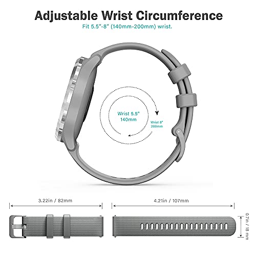 TUSITA Liberación Rápida Correa 18mm Para Garmin Legacy Saga Series - Rey, Captain Marvel, Vivoactive 4S, Vivomove 3S, Venu 2S - Banda de silicona de repuesto - Accesorios para relojes inteligentes