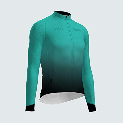 TwoNav - Maillot Ciclismo para Hombre Freedom to Discover - Manga Larga (L), Turquesa