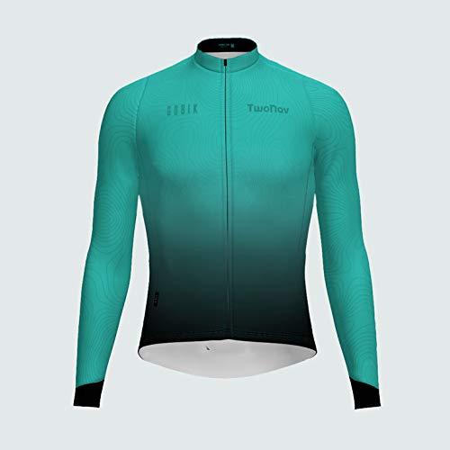 TwoNav - Maillot Ciclismo para Mujer Freedom to Discover - Manga Larga (M), Turquesa