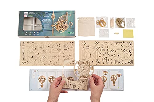 UGEARS Puzzle 3D de Reloj de Péndulo - El Aerorreloj - Aero Clock - Maquetas para Montar de Relojes de Péndulo de Pared - Maquetas de Madera mecánicas - Maquetas para Construir para Adultos y niños