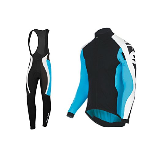 UGLY FROG Chaqueta de Ciclism Mode Manga Larga+Pantalones de Acolchado 3D para Triatlon Hombre de Invierno Conjunto de Ropa de Ciclismo de Lana Térmica