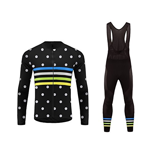 UGLY FROG Invierno Traje Ciclismo Hombre Conjunto Ropa Bicicleta Maillot MTB Manga Larga+ Pantalones de Acolchado 3D Cómodo Respirable Secado Warm - Ropa Deportivo para Bicicleta de Montaña