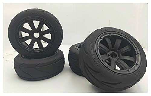 UGUTER 1/10 RC Tires Rueda de Carretera súper o Trasera Delantera o retroiluminación Slick Slick Slick Set para 1/5 Madmax HPI Rofun KM Piezas de Juguete de Coche Baja 5B RC RC Wheels