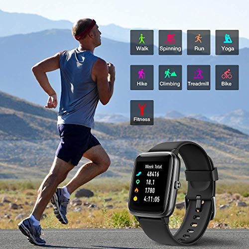 UMIDIGI Reloj Inteligente Uwatch3 Smartwatch 5ATM Impermeable con Cronómetro Pulsera Actividad Inteligente Reloj de Fitness con Podómetro Smartwatch Mujer Hombre niños para iOS y Android [Nergo]