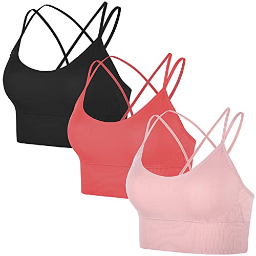 UMIPUBO Sujetador de Camisola para Mujer Sujetador de Tubo de Cuello V Banda Bralette sin Costuras Sujetador de Dormir Sujetador Deportivo Ropa Interior con Tirantes Elásticos (B, XL)