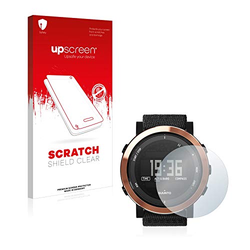 upscreen Protector Pantalla Compatible con Suunto Essential Ceramic Copper Black Película Protectora – Transparente, Anti-Huellas