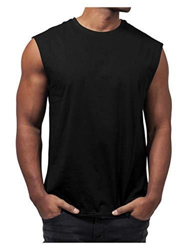 Urban Classics Open Edge Sleeveless tee Camiseta, Negro (Black 7), XL para Hombre