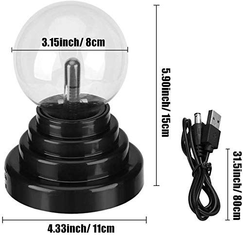 USB/Batería de Energía Táctil Sensible Bola de Plasma Mágica Lámpara de Esfera Globo de la Novedad Juguete Decoración del Hogar Luz