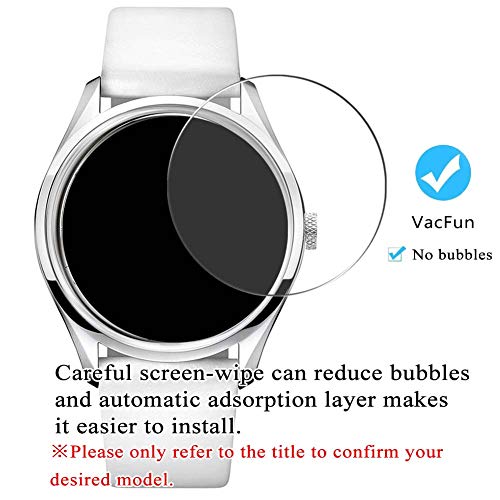 VacFun 3 Piezas Vidrio Templado Protector de Pantalla Compatible con CASIO Edifice EFR-S567D-1AVUEF, 9H Cristal Screen Protector Sin Burbujas Película Protectora Reloj Inteligente Pulsera New Version