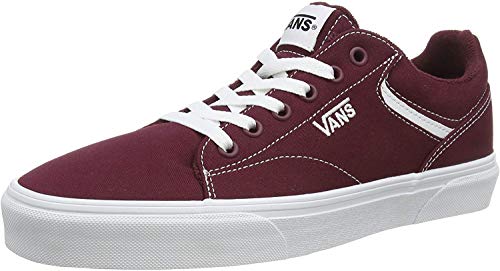 Vans Seldan, Sneaker Hombre, Red Canvas Port Royale Blanco 8j7, 40 EU