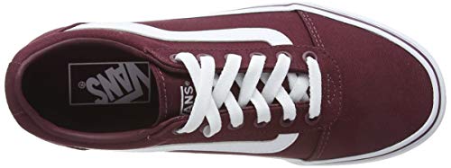 VANS Ward Canvas, Zapatillas para Mujer, Rojo (Canvas/ Burgundy Olq), 39 EU